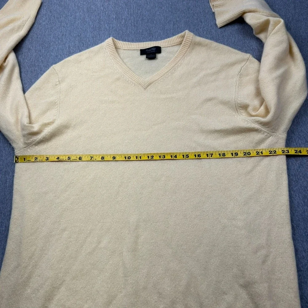 Marshall Fields Cashmere Vneck Sweater Mens Large Tall Butter‎ Yellow
